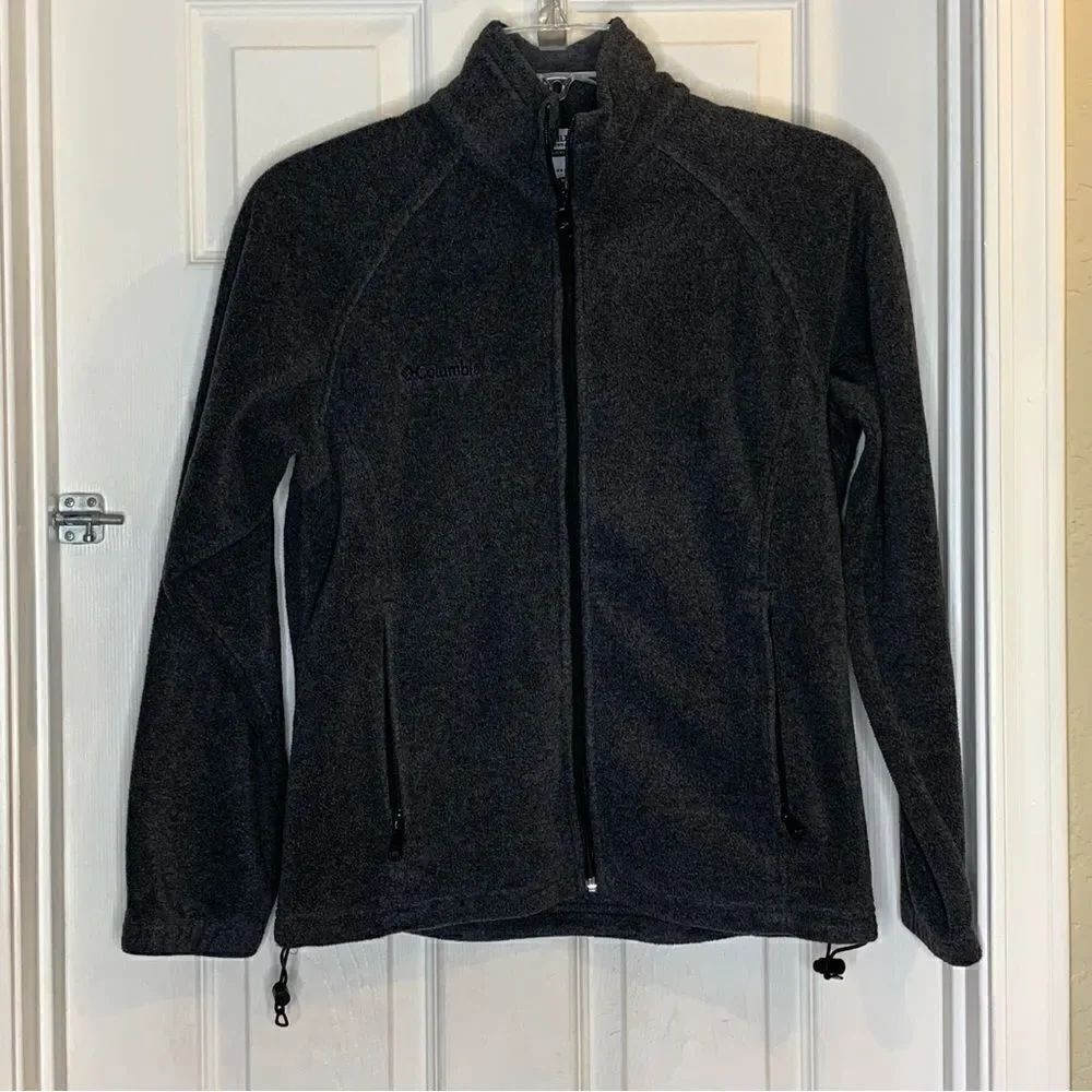 Columbia Gray Fleece Full Zip-up Jacket Size Medium